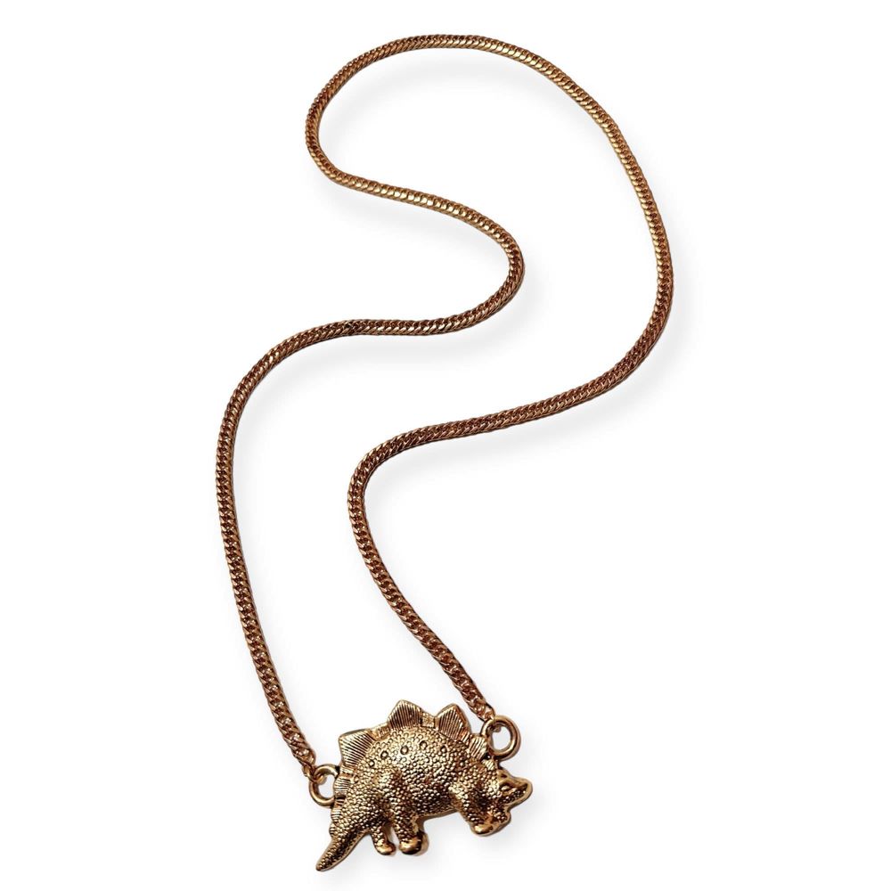 Vintage Stegosaurus Dinosaur Pendant Necklace